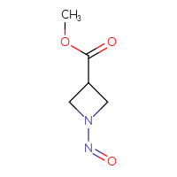 Chemical structure of methyl 1-nitrosoazetidine-3-carboxylate - CSSB02125741923