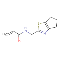 Chemical structure of N-({4H,5H,6H-cyclopenta[d][1,3]thiazol-2-yl}methyl)prop-2-enamide - CSSB00116418144