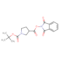 Chemical structure of 1-tert-butyl 3-(1,3-dioxo-2,3-dihydro-1H-isoindol-2-yl) pyrrolidine-1,3-dicarboxylate - CSSB00133016154