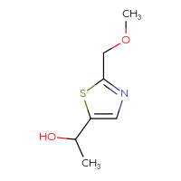 Chemical structure of 1-[2-(methoxymethyl)-1,3-thiazol-5-yl]ethan-1-ol - CSSB00011720969