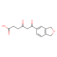 Chemical structure of 6-(1,3-dihydro-2-benzofuran-5-yl)-4,6-dioxohexanoic acid - CSSB21432529596