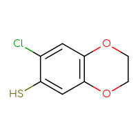 Chemical structure of 7-chloro-2,3-dihydro-1,4-benzodioxine-6-thiol - CSSB00000750520
