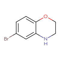 Chemical structure of 6-bromo-3,4-dihydro-2H-1,4-benzoxazine - CSSB00000708519