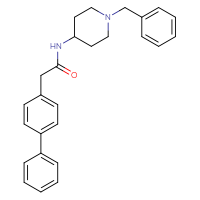 Chemical structure of N-(1-benzylpiperidin-4-yl)-2-{[1,1'-biphenyl]-4-yl}acetamide - CSSB00046179516