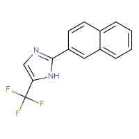 Chemical structure of 2-(naphthalen-2-yl)-5-(trifluoromethyl)-1H-imidazole - CSSB14823719088