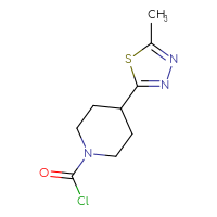 Chemical structure of 4-(5-methyl-1,3,4-thiadiazol-2-yl)piperidine-1-carbonyl chloride - CSSB14992069955