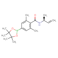 Chemical structure of N-[(2S)-but-3-en-2-yl]-2,6-dimethyl-4-(4,4,5,5-tetramethyl-1,3,2-dioxaborolan-2-yl)benzamide - CSSB21331714028