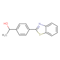 Chemical structure of 1-[4-(1,3-benzothiazol-2-yl)phenyl]ethan-1-ol - CSSB00112634065
