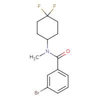 Chemical structure of 3-bromo-N-(4,4-difluorocyclohexyl)-N-methylbenzamide - CSSB00028514509