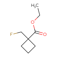 Chemical structure of ethyl 1-(fluoromethyl)cyclobutane-1-carboxylate - CSSB00016229209