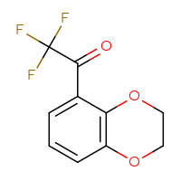 Chemical structure of 1-(2,3-dihydro-1,4-benzodioxin-5-yl)-2,2,2-trifluoroethan-1-one - CSSB00016757248