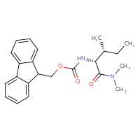 Chemical structure of (9H-fluoren-9-yl)methyl N-[(1R,2R)-1-(dimethylcarbamoyl)-2-methylbutyl]carbamate - CSSB03500190043