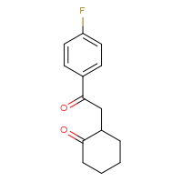 Chemical structure of 2-[2-(4-fluorophenyl)-2-oxoethyl]cyclohexan-1-one - CSSB00025757265