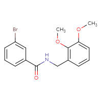 Chemical structure of 3-bromo-N-[(2,3-dimethoxyphenyl)methyl]benzamide - CSSB00105590240