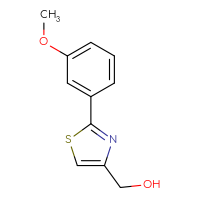Chemical structure of [2-(3-methoxyphenyl)-1,3-thiazol-4-yl]methanol - CSSB00011191563