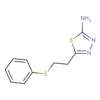 Chemical structure of 5-[2-(phenylsulfanyl)ethyl]-1,3,4-thiadiazol-2-amine - CSSB00010241357