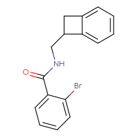 Chemical structure of N-({bicyclo[4.2.0]octa-1,3,5-trien-7-yl}methyl)-2-bromobenzamide - CSSB00007797655