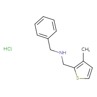 Chemical structure of benzyl[(3-methylthiophen-2-yl)methyl]amine hydrochloride - CSSB06629246235
