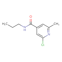 Chemical structure of 2-chloro-6-methyl-N-propylpyridine-4-carboxamide - CSSB00013302282