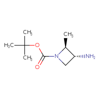 Chemical structure of tert-butyl (2S,3R)-3-amino-2-methylazetidine-1-carboxylate - CSSB00015788911
