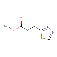 Chemical structure of methyl 3-(1,3,4-thiadiazol-2-yl)propanoate - CSSB00035776339