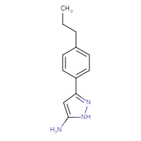 Chemical structure of 3-(4-propylphenyl)-1H-pyrazol-5-amine - CSSB00000010188