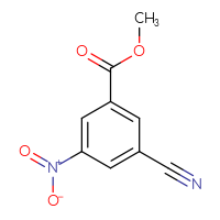 Chemical structure of methyl 3-cyano-5-nitrobenzoate - CSSB00009996445
