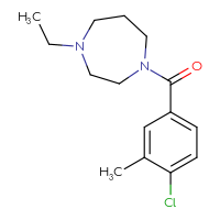 Chemical structure of 1-(4-chloro-3-methylbenzoyl)-4-ethyl-1,4-diazepane - CSSB00091667547