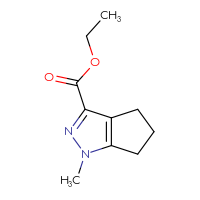 Chemical structure of ethyl 1-methyl-1H,4H,5H,6H-cyclopenta[c]pyrazole-3-carboxylate - CSSB00103306101