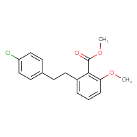 Chemical structure of methyl 2-[2-(4-chlorophenyl)ethyl]-6-methoxybenzoate - CSSB06633779819