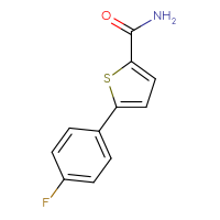 Chemical structure of 5-(4-fluorophenyl)thiophene-2-carboxamide - CSSB00067436026
