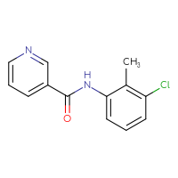 Chemical structure of N-(3-chloro-2-methylphenyl)pyridine-3-carboxamide - CSSB00046141555