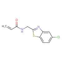 Chemical structure of N-[(5-chloro-1,3-benzothiazol-2-yl)methyl]prop-2-enamide - CSSB01994644857