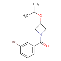 Chemical structure of 1-(3-bromobenzoyl)-3-(propan-2-yloxy)azetidine - CSSB00076109813