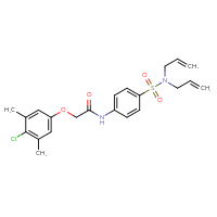 Chemical structure of N-{4-[bis(prop-2-en-1-yl)sulfamoyl]phenyl}-2-(4-chloro-3,5-dimethylphenoxy)acetamide - CSSB00020574376