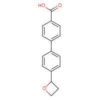 Chemical structure of 4'-(oxetan-2-yl)-[1,1'-biphenyl]-4-carboxylic acid - CSSB00102692901