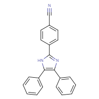 Chemical structure of 4-(4,5-diphenyl-1H-imidazol-2-yl)benzonitrile - CSSB00132311881