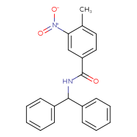 Chemical structure of N-(diphenylmethyl)-4-methyl-3-nitrobenzamide - CSSB00026261912