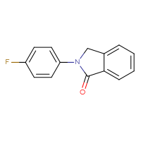 Chemical structure of 2-(4-fluorophenyl)-2,3-dihydro-1H-isoindol-1-one - CSSB06744555000