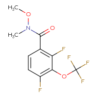 Chemical structure of 2,4-difluoro-N-methoxy-N-methyl-3-(trifluoromethoxy)benzamide - CSSB21151594621