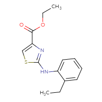 Chemical structure of ethyl 2-[(2-ethylphenyl)amino]-1,3-thiazole-4-carboxylate - CSSB00000641658