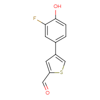 Chemical structure of 4-(3-fluoro-4-hydroxyphenyl)thiophene-2-carbaldehyde - CSSB00010139505