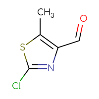 Chemical structure of 2-chloro-5-methyl-1,3-thiazole-4-carbaldehyde - CSSB00009989605