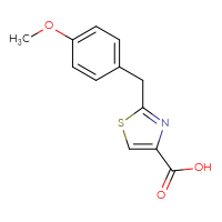 Chemical structure of 2-[(4-methoxyphenyl)methyl]-1,3-thiazole-4-carboxylic acid - CSSB00005519829