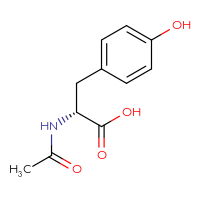 Chemical structure of (2R)-2-acetamido-3-(4-hydroxyphenyl)propanoic acid - CSSB00012339222