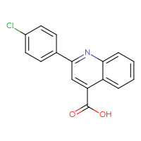 Chemical structure of 2-(4-chlorophenyl)quinoline-4-carboxylic acid - CSSB00000680261