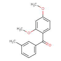 Chemical structure of (2,4-dimethoxyphenyl)(3-methylphenyl)methanone - CSSB00008031071