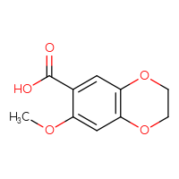 Chemical structure of 7-methoxy-2,3-dihydro-1,4-benzodioxine-6-carboxylic acid - CSSB00010180148