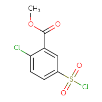 Chemical structure of methyl 2-chloro-5-(chlorosulfonyl)benzoate - CSSB00000745163