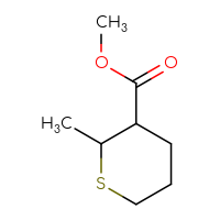 Chemical structure of methyl 2-methylthiane-3-carboxylate - CSSB06655836977